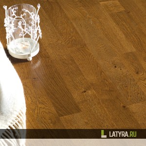 Паркетная доска Дуб Кальводс (3х полосный)