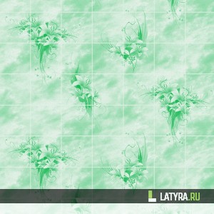 Стеновая панель ХДФ Апласт Букет цветов Изумруд 2440х1220х3 мм